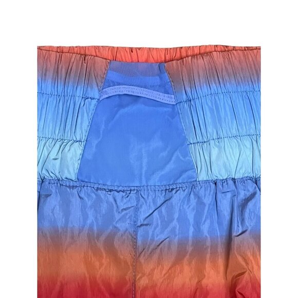 Free People Movement The Way Home Shorts Red Blue Ombre Smocked Brief Size XS - Picture 13 of 16